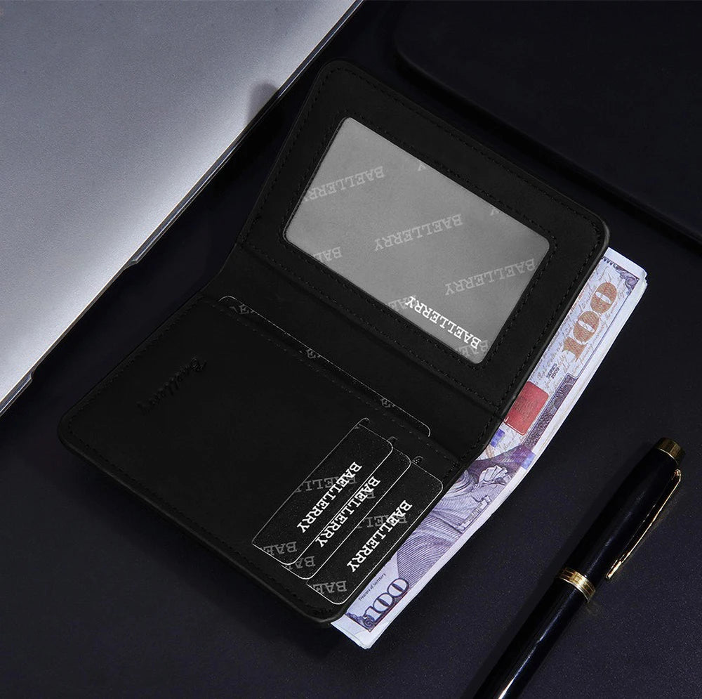 Baellerry Wallet for Men PU Leather Front Pocket Minimalist Money Clip Travel Essentials