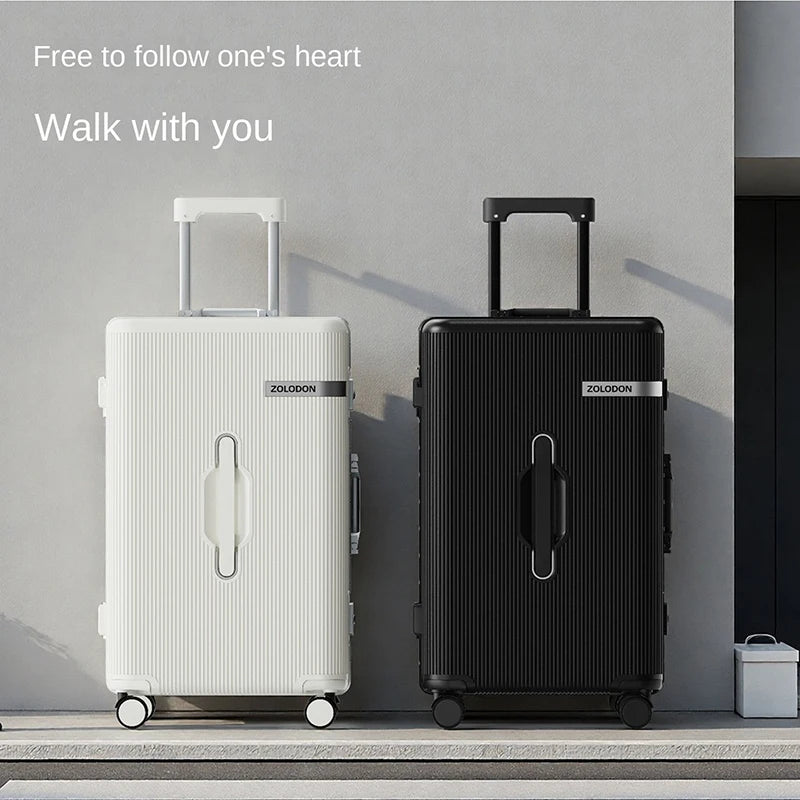 2026 New Luggage Aluminum Frame  ABS+PC 26/28 inch Large Size Travel Suitcases 20inch Cabin Bag Password Trolley Case