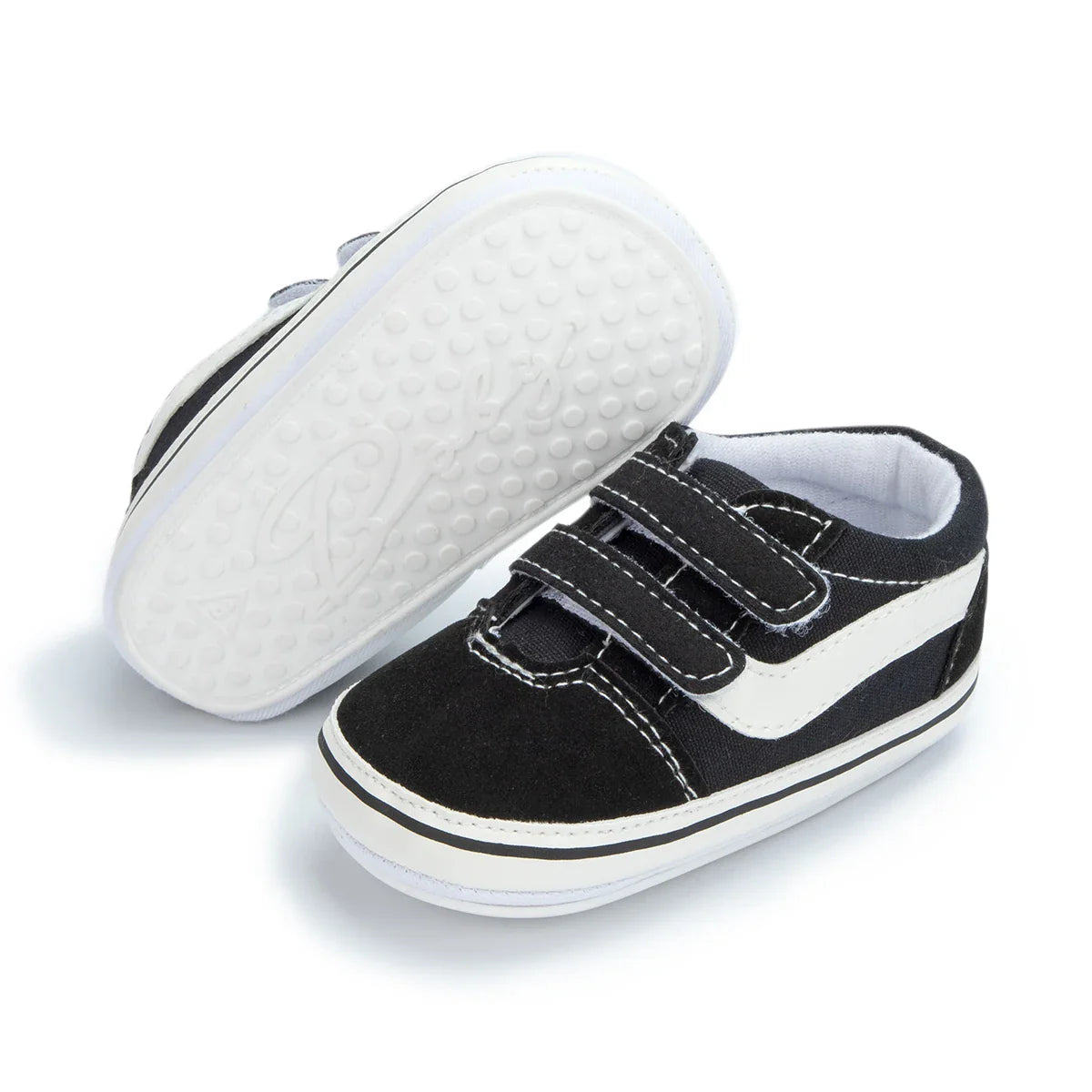 Baby Boy Girl Shoes Canvas Sneakers Non-slip Rubber Sole Plaid Streaks First Walkers Infant Baby Unisex Casual Shoes