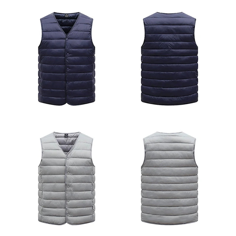 Men Fashion Sleeveless Jackets Autumn Winter Warm Windproof Waistcoat Mens Spring Casual Lightweight Vest Jackets