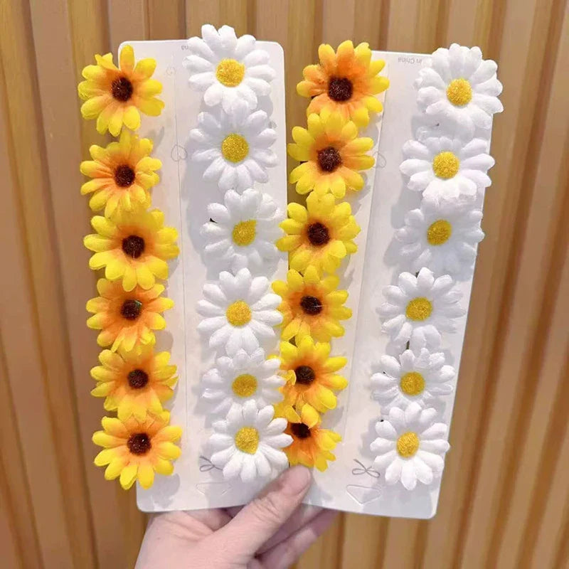 Girl Hair Clips Daisy and Sunflower Designs Mixed Color Polyester Flower  Daily Casual Wear Hairpin