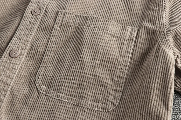 Men Loose Shirt Coat Long Sleeve Single Breasted Casual Shirts Pocket Spliced Turn Down Collar Blouses Cardigan Solid Autumn