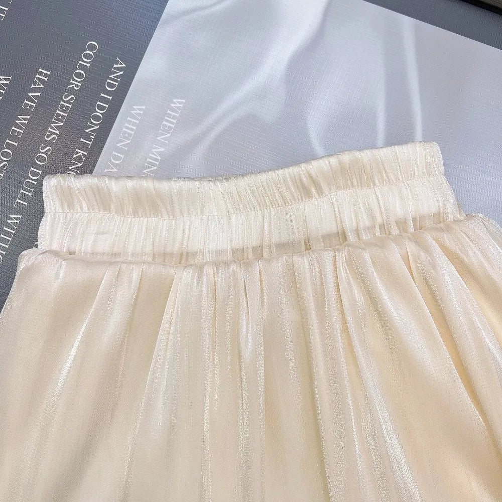 Bear Leader Summer Korean Version Girl Suits Flying Sleeve Round Neck Doll Shirt + wide Leg Pants 2-Pcs Set Kids Clothing