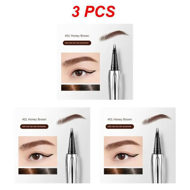 Eyebrow Pen Waterproof Anti Sweating Non fading Halo Dyeing Natural And Long lasting Wild Eyebrow Pen Multi Water Eyebrow Pen