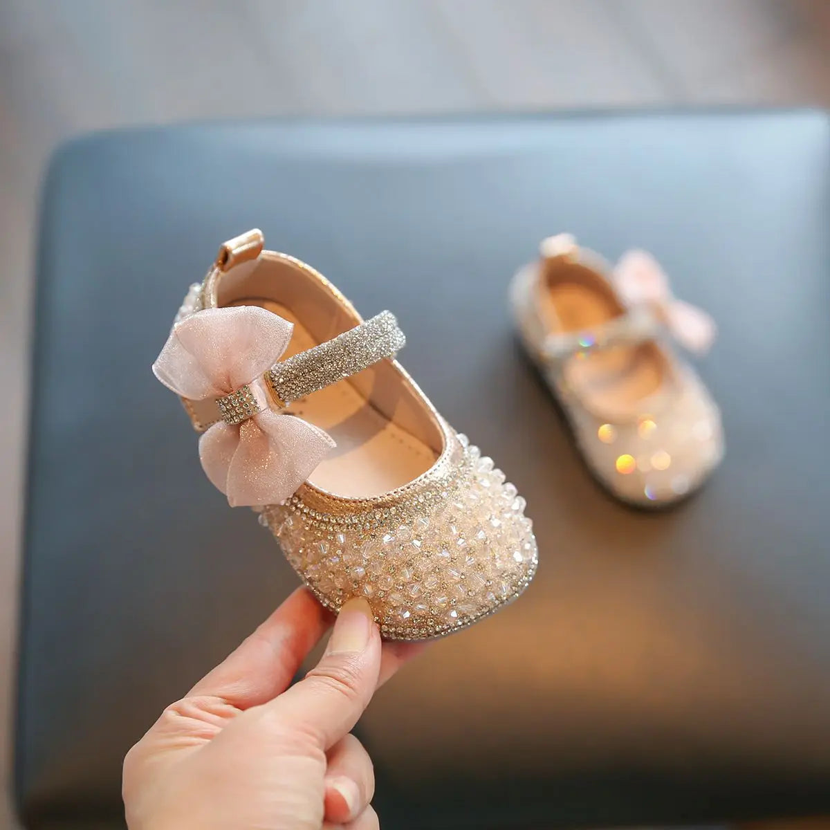 Brand Children Shoe Spring New Soft Soled Baby Shoe Fashion Girl Princess Shoes Formal Shoe Crystal Girl Shoes Chaussures Enfant