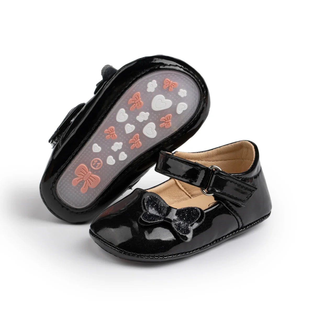 Baby Girl Shoes Newborn PU Leather Bowknot Dress Infants Shoes Rubber Non-Slip Toddler First Walker Baby Shoes Girls