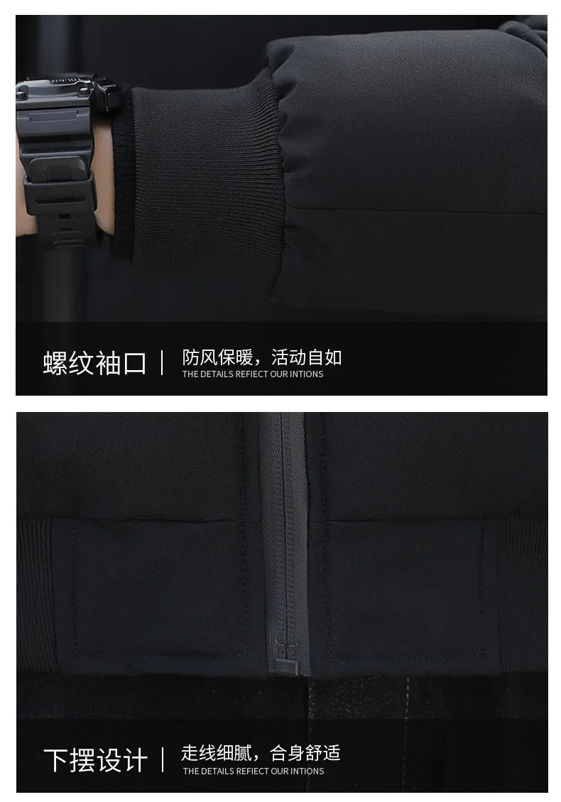 Mens Winter Jackets and Coats Cotton Outerwear Clothing 2024 New Parkas Jacket Men's Windbreaker Thick Warm Male M-5XL