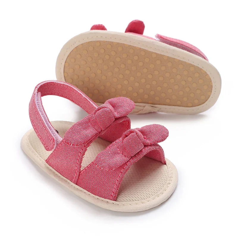 VALEN SINA 0-18M Newborn Baby Girls Summer Shoes Sandals First Walkers Newborn Shoes Casual Soft Sole Sandals Toddler Shoes (Available)