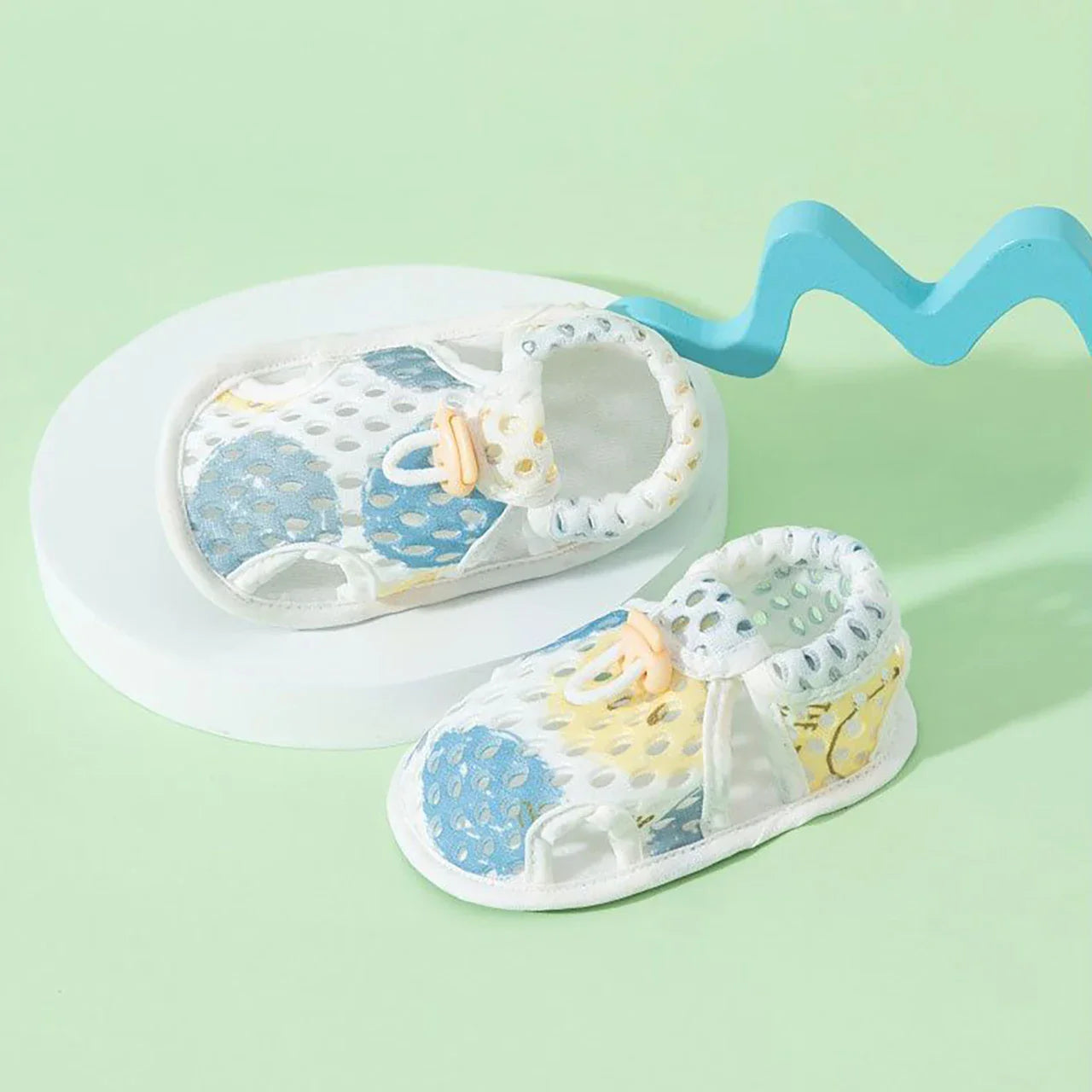 Baby Summer Sandals Soft Soled Cotton Fabric Newborn First Walkers Hollow Breathable Infant Non Slip Shoes Kids Footwear