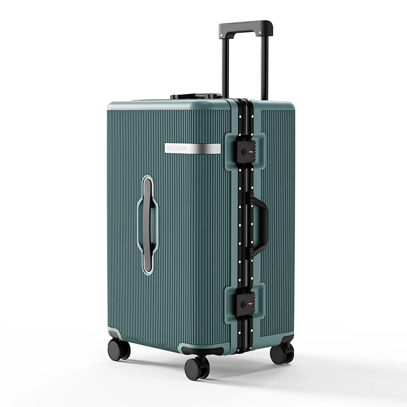 2026 New Luggage Aluminum Frame  ABS+PC 26/28 inch Large Size Travel Suitcases 20inch Cabin Bag Password Trolley Case