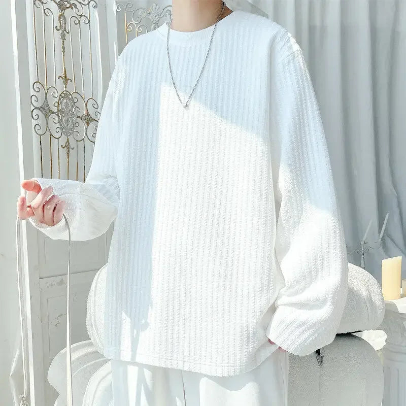 Long-sleeved T-shirt Men's Autumn Trendy Inner Wear Loose Casual Handsome Base Shirt Top
