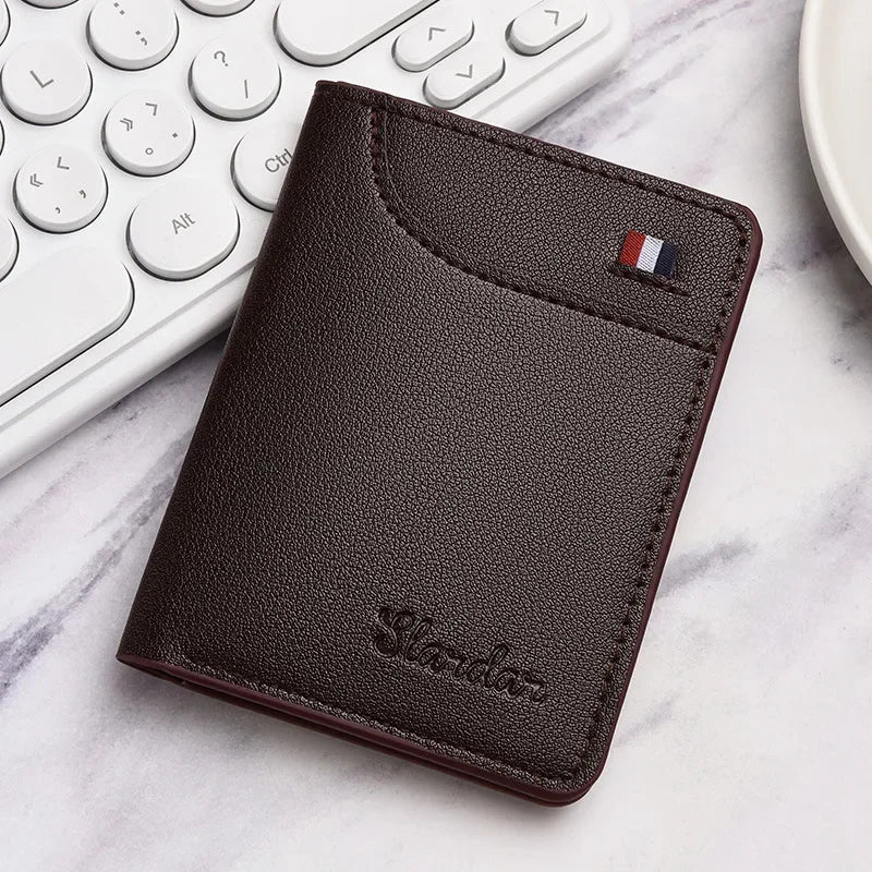 Men's Wallet Short Wallet Card Holder Fashion Thin Multi Card Business Soft Leather Wallet for Men Bolsa Feminina Coin Purse