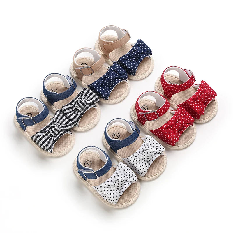 VALEN SINA 0-18M Newborn Baby Girls Summer Shoes Sandals First Walkers Newborn Shoes Casual Soft Sole Sandals Toddler Shoes (Available)