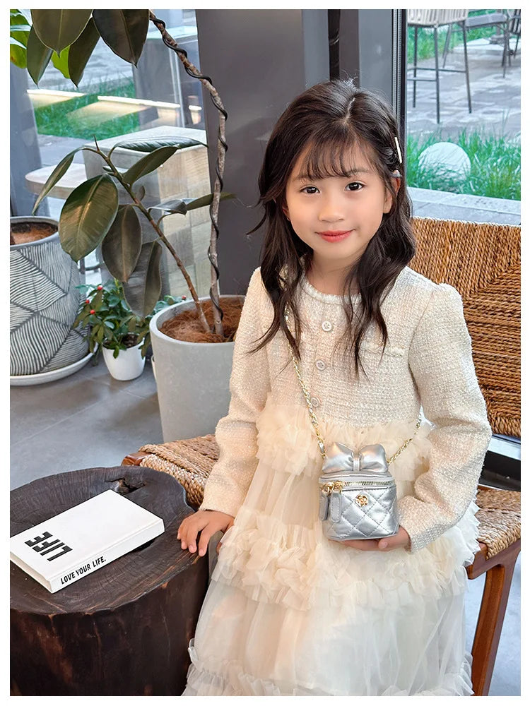 Children Bag New Girl Crossbody Bags Fashion Chain Bags Bow Shoulder Bags Versatile Girl Bag Sweet Princess Bag mochila infantil