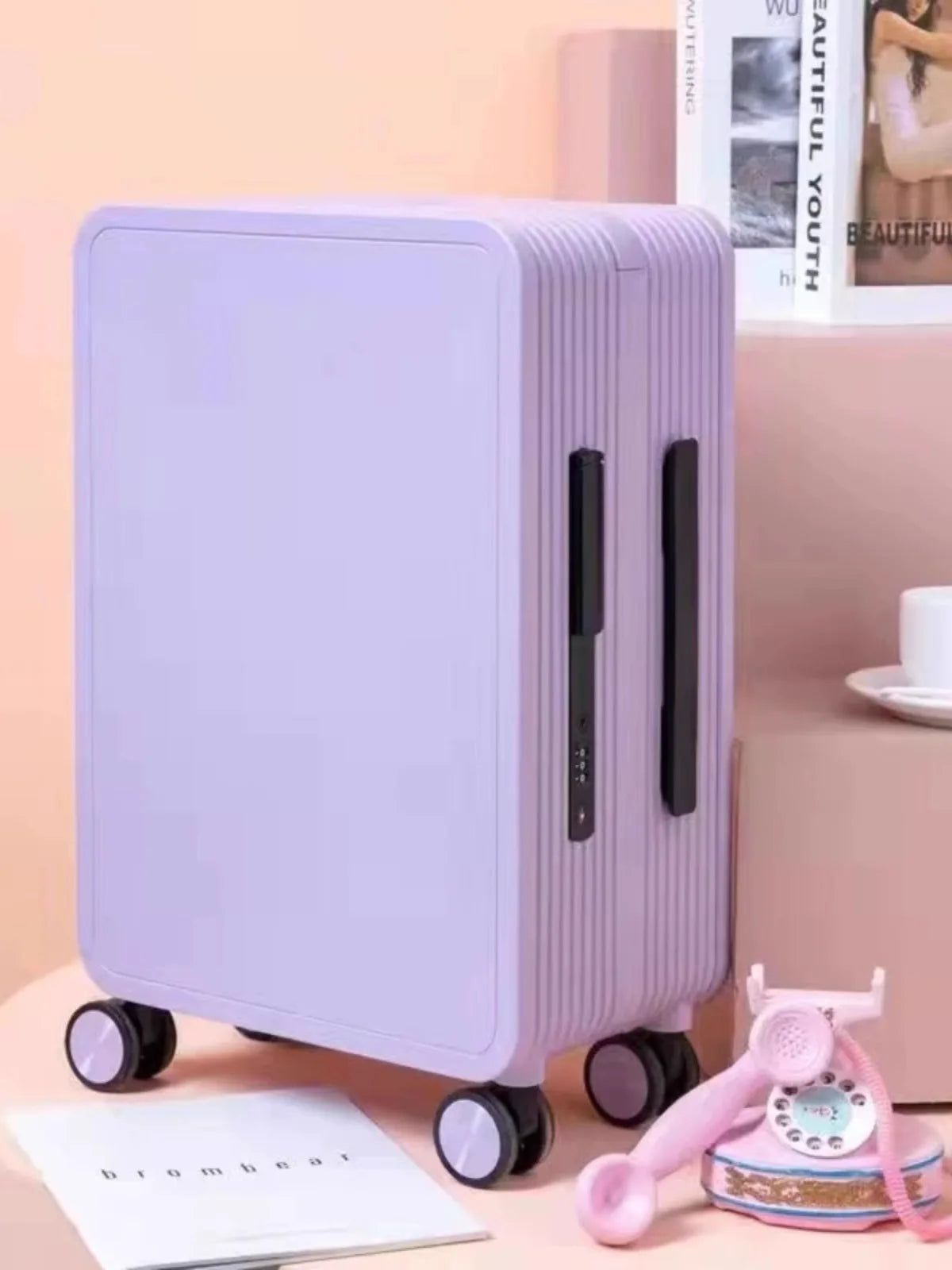 Pinghu luggage and suitcase, small 20 board chassis, mid mounted suitcase, new wide suitcase, password box, women's luggage