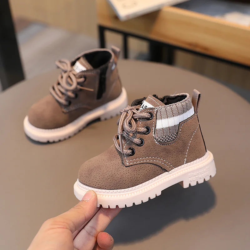 Material Plush Kids Winter Boots Cotton Fabric Spring Autumn Children Shoes Baby Toddler Boys Girls Boots