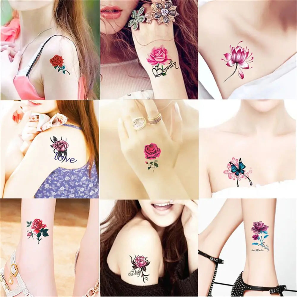 Fashion Butterfly Women Tattoos Body Art Stickers Waterproof Tattoo Stickers Temporary