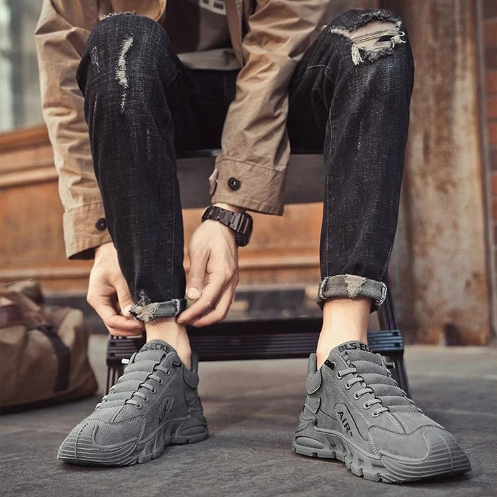 Men's Work Shoes 2025 New Sle Breathable Slip-On Anti-Slip Wear-Resistant Casual Sports Shoes Thick Bottom Labor Protection (Available)
