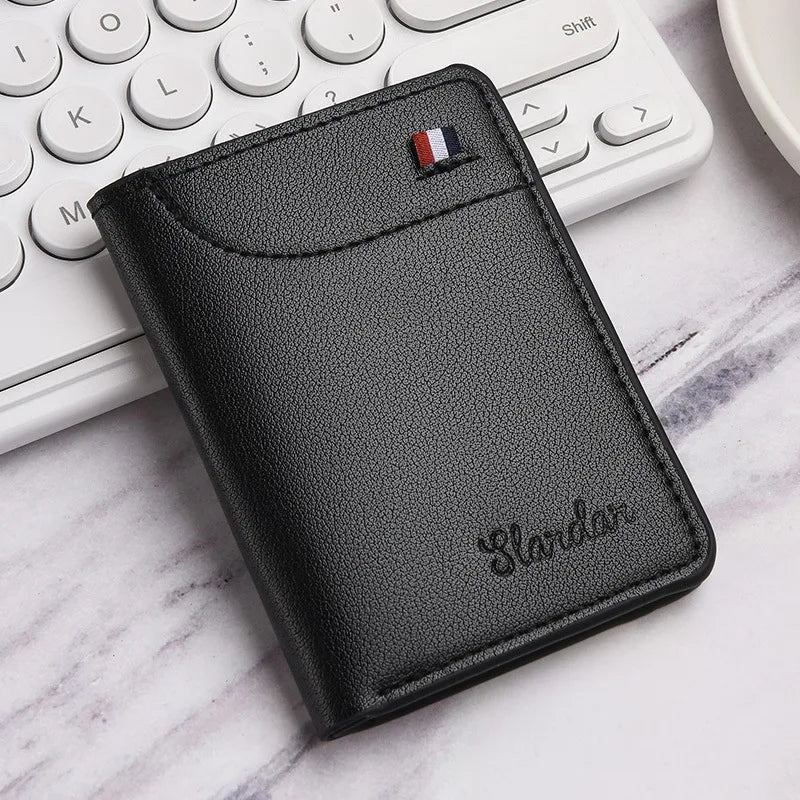 Men's Wallet Short Wallet Card Holder Fashion Thin Multi Card Business Soft Leather Wallet for Men Bolsa Feminina Coin Purse