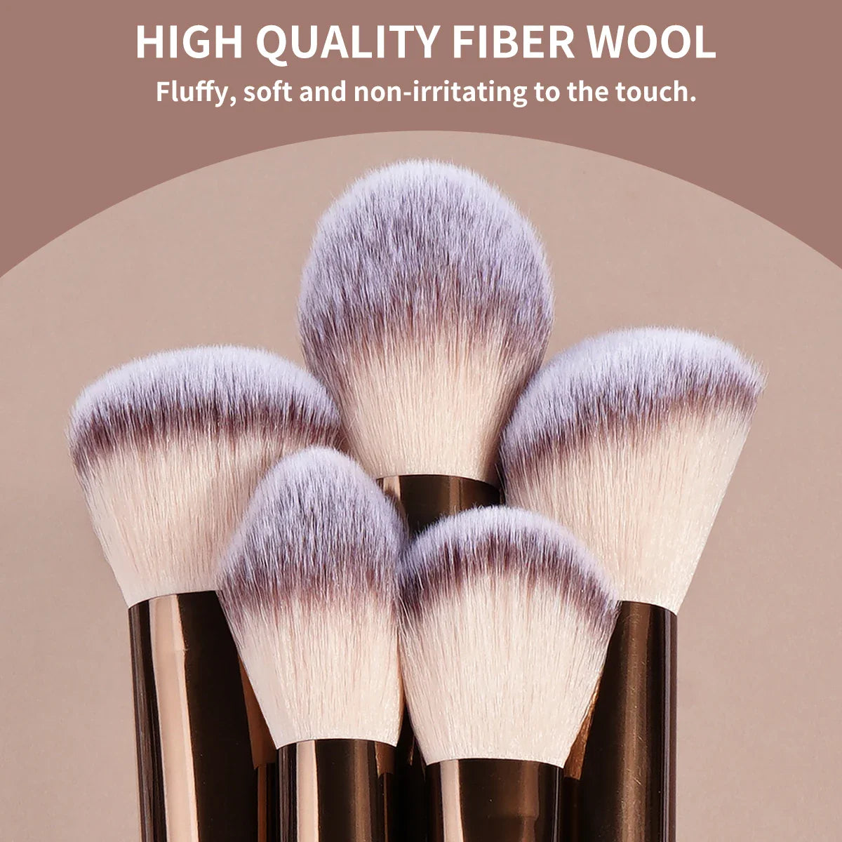 MAANGE 13pcs Premium Synthetic Hairs Makeup Brushes Soft Gentle for Foundation Eyeshadow Powder with 2pcs Air Cushion Puffs Kit