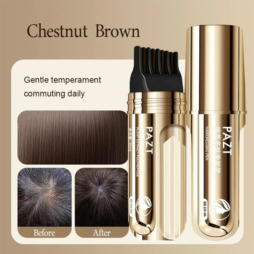 White Hair Covering Pen, Hair Root Touch Up Stick, Gray Hair Concealer, Water-Resistant Quick-Dry, Hair Color Makeup Lasting