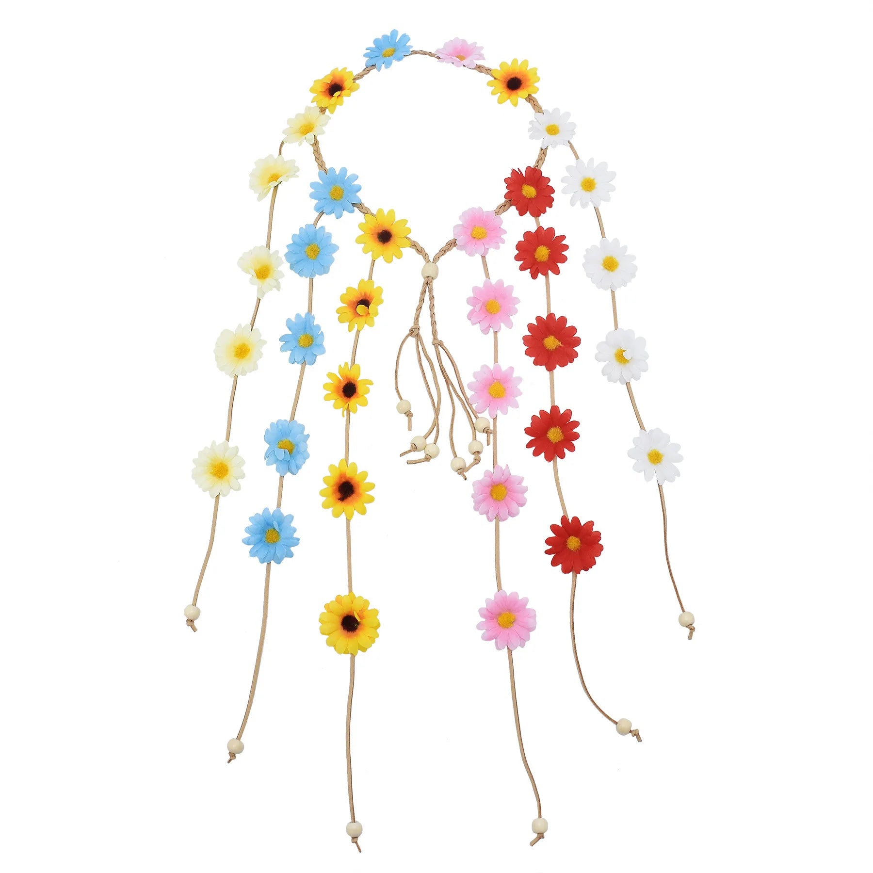 Gypsy Fashion Beautiful Boho Style Feather Headband Headdress Tribal Hair Feather Rope Headpieces Hippie Party