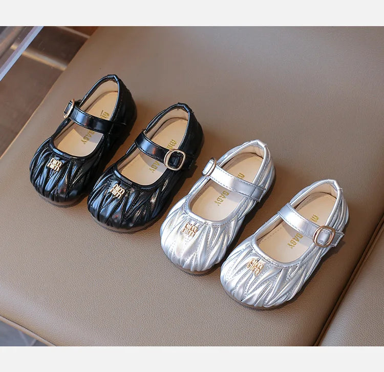 New Style Small Girls' Fashion Versatile Medium and Large Children's Soft Bottom Princess Shoes