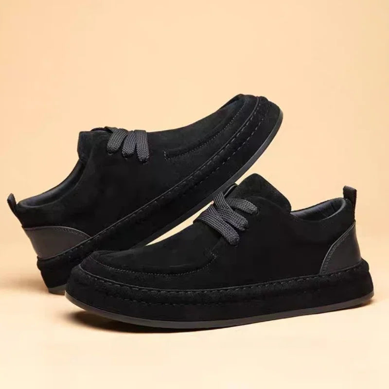 Men's Shoes Are Fashionable Brown Casual Shoes Made of Durable Suede Material Comfortable Walking Shoes Suitable for Daily Wear   (Available)