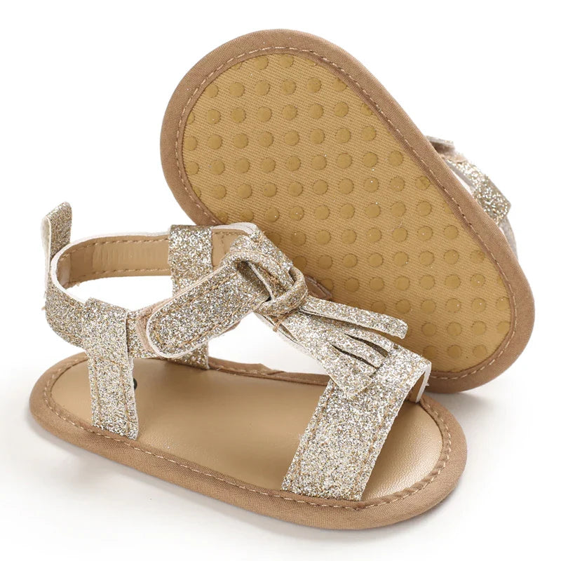VALEN SINA 0-18M Newborn Baby Girls Summer Shoes Sandals First Walkers Newborn Shoes Casual Soft Sole Sandals Toddler Shoes (Available)