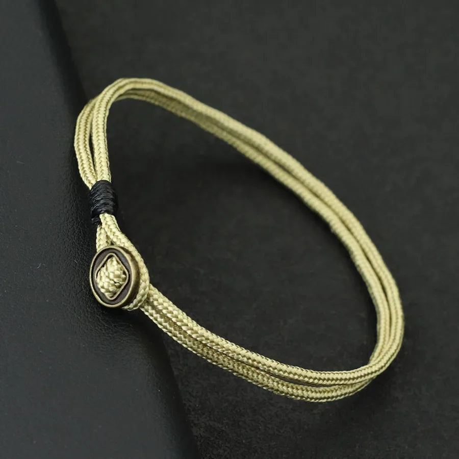 Novel Mens Bracelet With String Handmade Duoble Cord Braslet Easy Hook Wrap Braclet Husband Boyfriend Gift Pulsera Hombre Joias