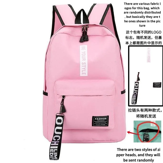 Fashion trend backpack backpack for men and women junior high school high school student bag large capacity korean version of th