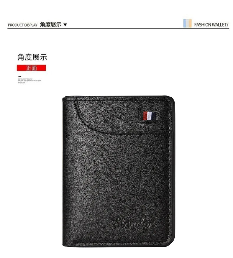 Men's Wallet Short Wallet Card Holder Fashion Thin Multi Card Business Soft Leather Wallet for Men Bolsa Feminina Coin Purse