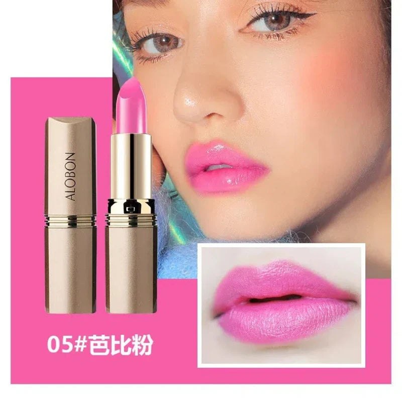 Pink Lipstick Waterproof Matte 24 Hours Long Lasting Non-Stick Cup Red Rose Lip Tint Velvet Cosmetic Women Make Up