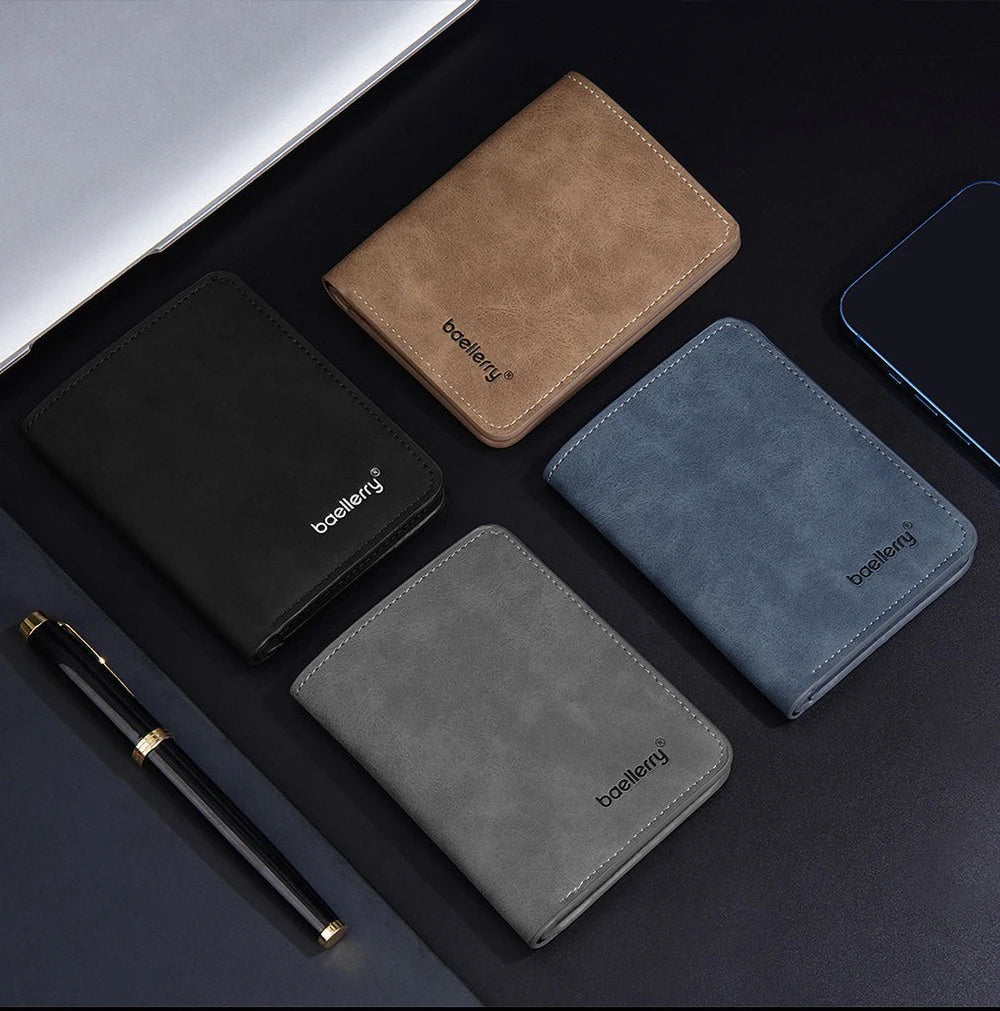 Baellerry Wallet for Men PU Leather Front Pocket Minimalist Money Clip Travel Essentials