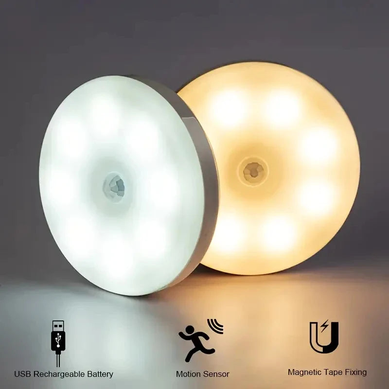 Motion Sensor Night Light - Wireless LED Detector Lamp for Bedroom, Staircase, Closet, and Room Decor-