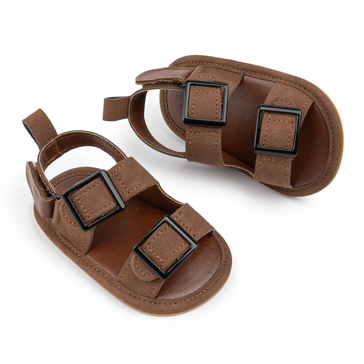 Casual Style Buckle Decoration Beach Baby Sandals Anti-slip Comfortable Soft-soled Baby First Walkers
