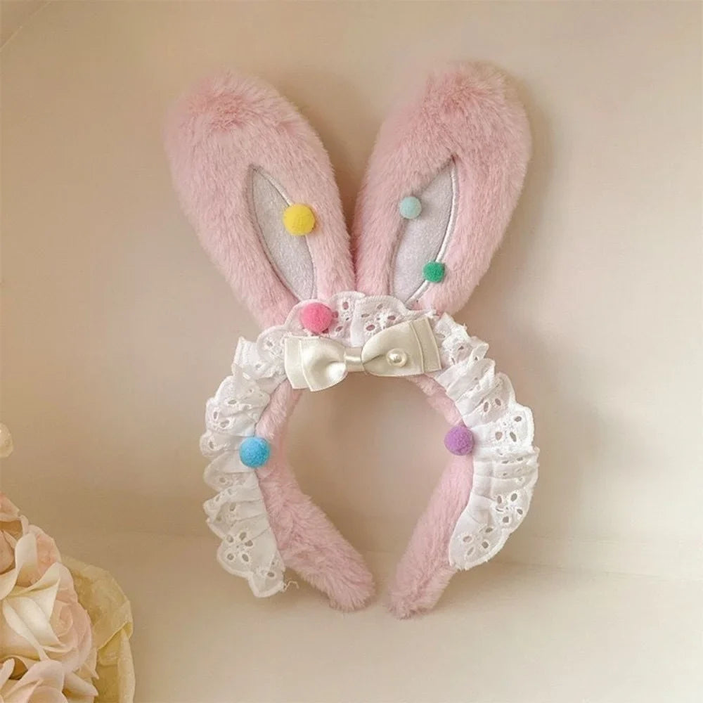 Easter Headband Cartoon-Inspired Party Props Hairband Lolita Cosplay Headwear Playful Rabbit Ear Headband For Themed Parties