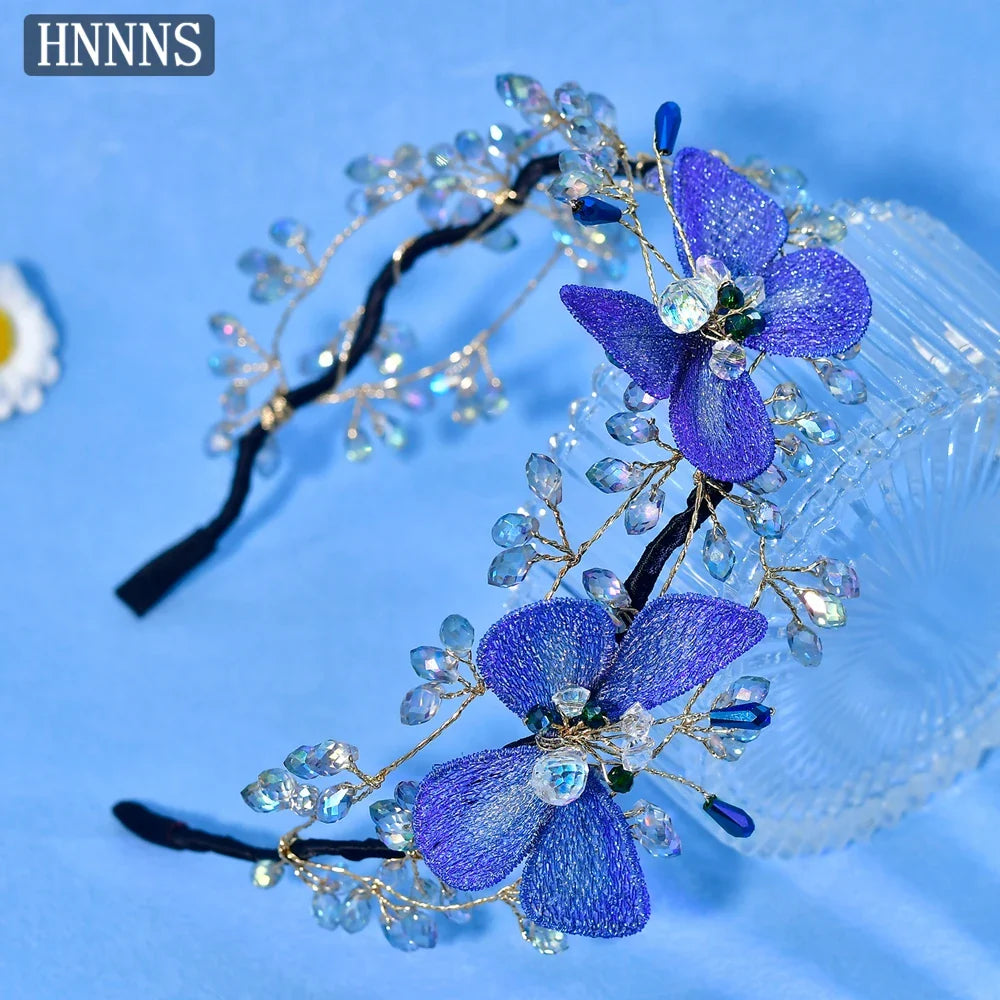 TOPQUEEN Elegant Fairy-Tale Inspired Wedding Hair Accessories Bridal Butterfly Headband Bohemian Women Party Headpiece