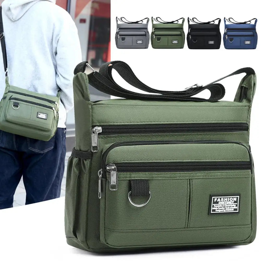 Men's Messenger Bag Men Crossbody Bag Single Shoulder Bags Big Capacity Storage Bag Multi-Pockets Business Crossbody Bags