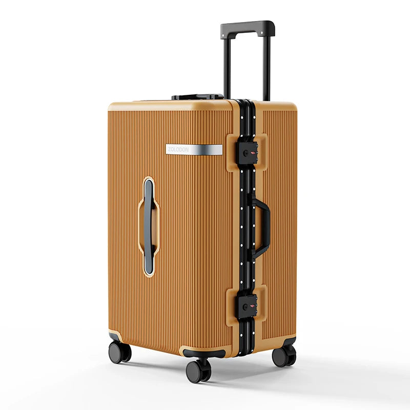 2026 New Luggage Aluminum Frame  ABS+PC 26/28 inch Large Size Travel Suitcases 20inch Cabin Bag Password Trolley Case