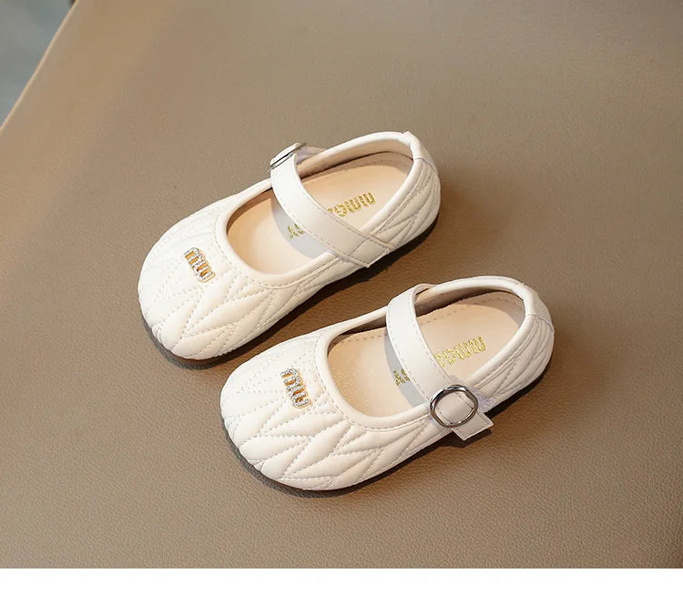 Spring Autumn New Single Shoes Shallow Mouth Bean Shoes Women's Baby Soft Women's Children's Leather Shoes
