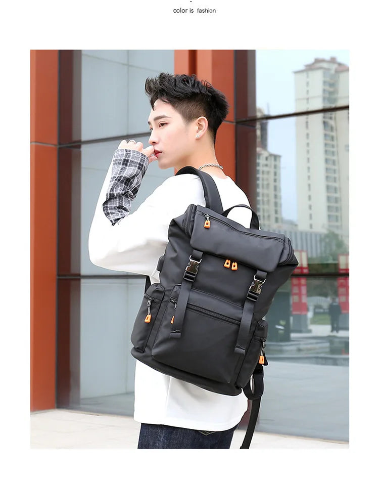 Men's Backpack Large Capacity Travel Fashion Trend Outdoor Mountaineering Bag Business Leisure Rucksack Computer Knapsack