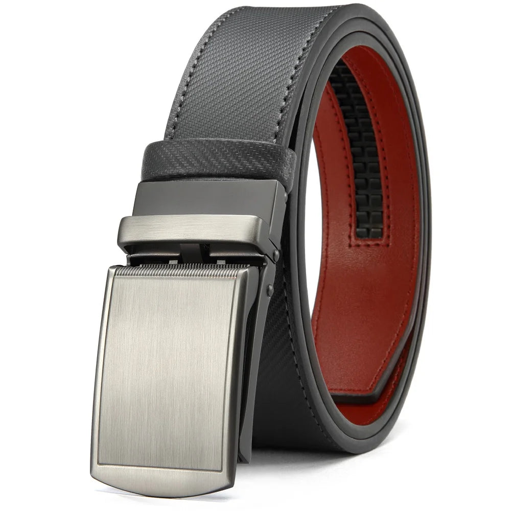 DOOPAI New Mens Belt Hollow Automatic Mens Belt Genuine Leather Luxury Belt  For Men Belt Male Strap Male Metal Automatic Buckle