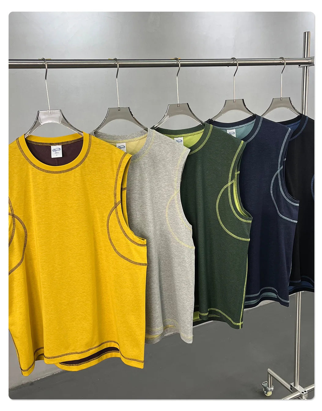 Sleeveless T-shirt Male Sporty Two Colors Quick-drying Vest Fashionable Comfortable Loose Casual All-matching Personality