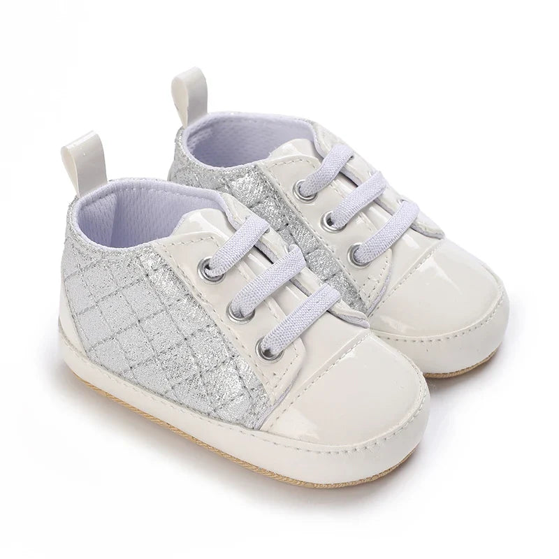Spring and Autumn Women's Baby Casual Sports Shoes Soft Sole Anti slip Indoor and Outdoor Walking Shoes First Step Walking Shoes