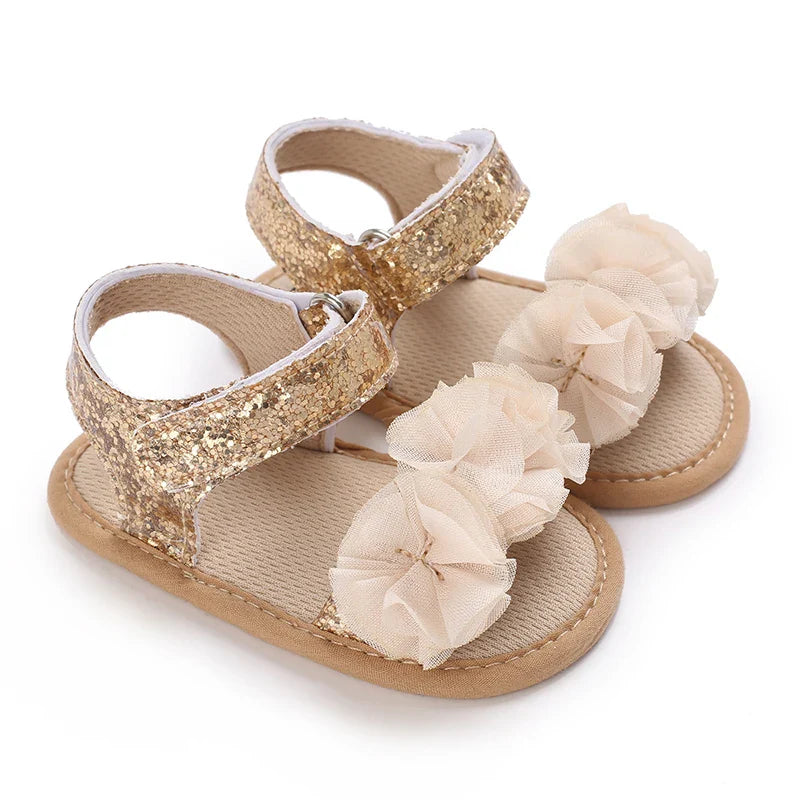 VALEN SINA 0-18M Newborn Baby Girls Summer Shoes Sandals First Walkers Newborn Shoes Casual Soft Sole Sandals Toddler Shoes (Available)