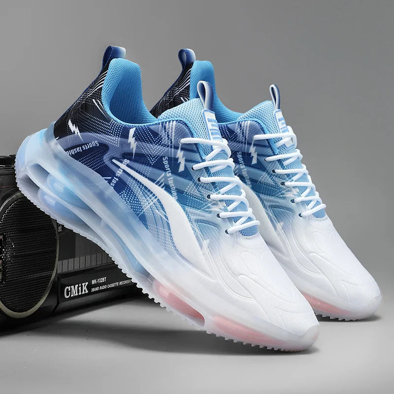 Men's Fashion Basketball Shoes with Air Cushions, Comfortable and Non-Slip, Breathable and Shock-Absorbing, Suitable for Men's Outdoor Activities (Available)