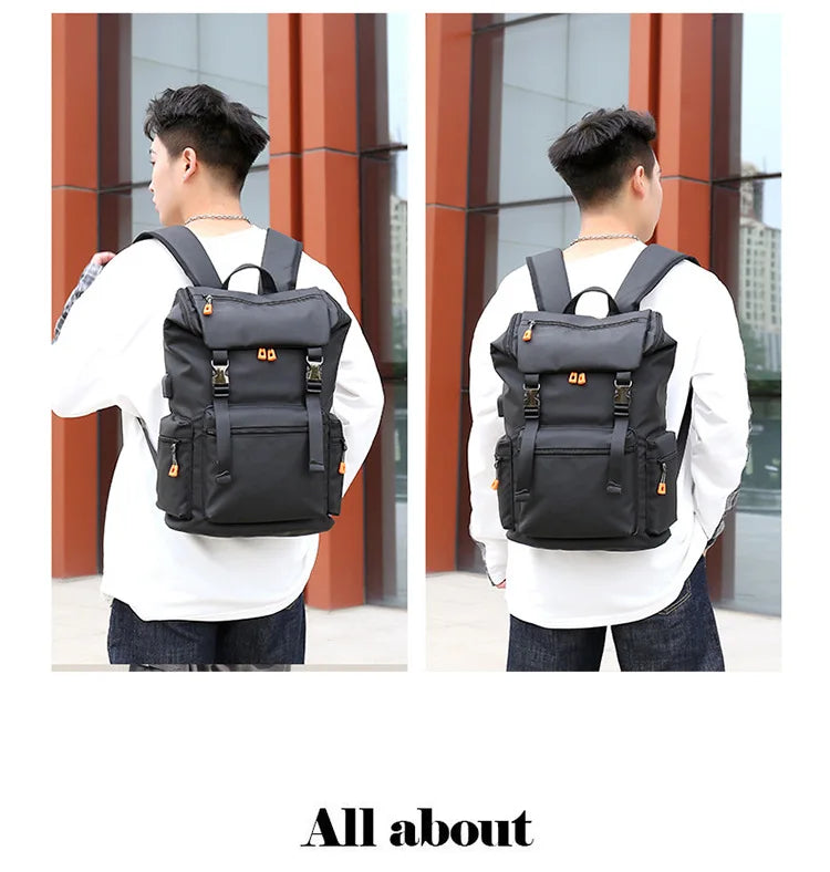 Men's Backpack Large Capacity Travel Fashion Trend Outdoor Mountaineering Bag Business Leisure Rucksack Computer Knapsack
