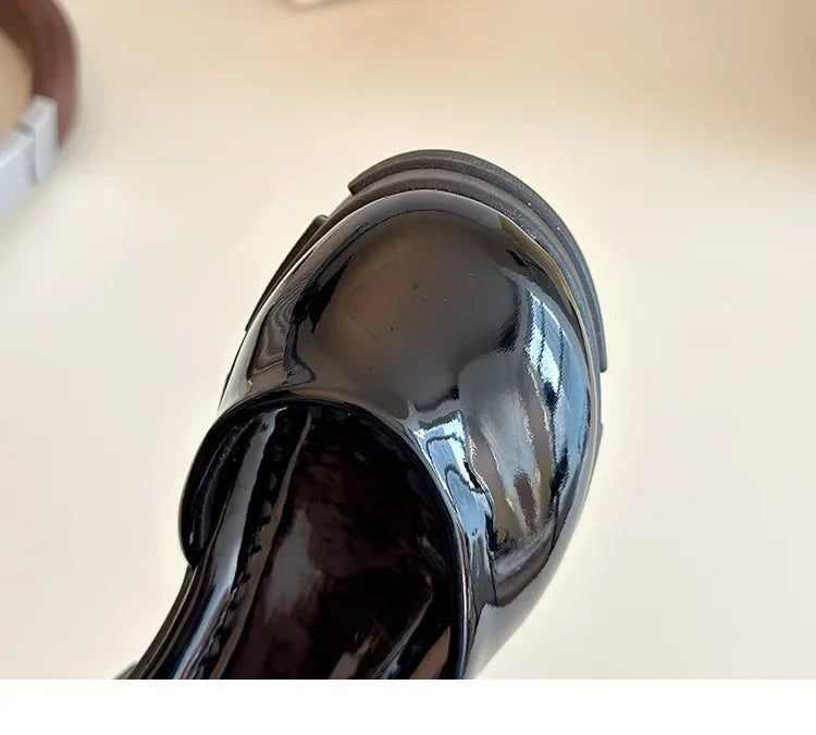 Children Leather Shoes for Girls New Fashion French Style Soft Anti-slippery Versatilel Chic Princess Mary Jane Shoe
