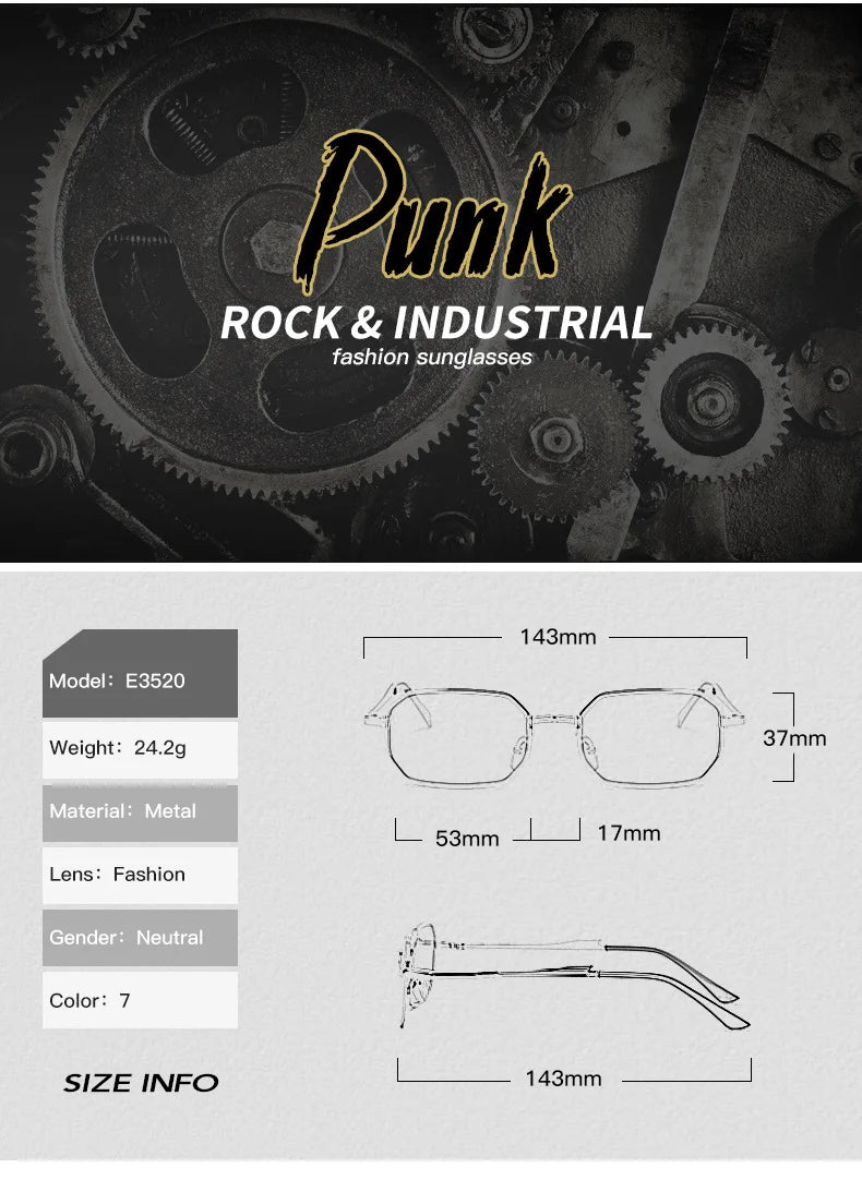 Narrow Sunglasses for Men Fashion Rectangle for Women Metal Luxury Brand Classic Sun Glasses